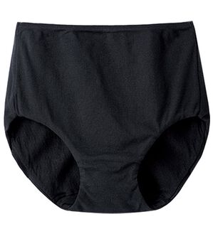 LAVIENNE（ラヴィエンヌ）の「綿１００％ガーゼ調二重仕立てショーツ（ショーツ）」｜ブラック