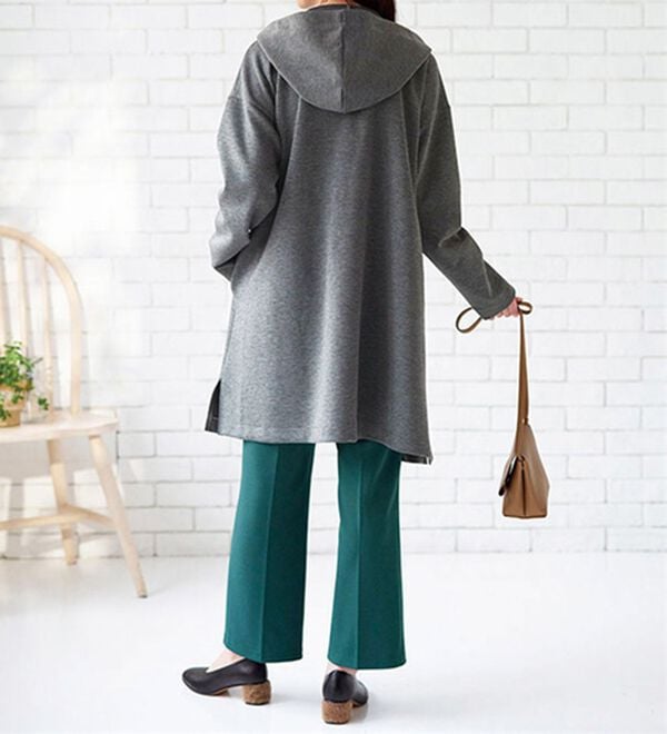 BELLUNA（ベルーナ）の「衿デザインロング丈パーカー（パーカー）」｜詳細画像