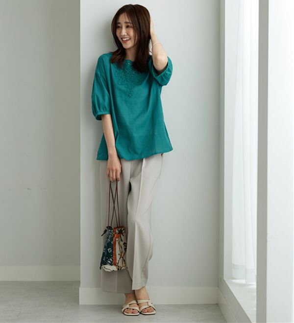 BELLUNA（ベルーナ）の「華やかモチーフレースデザインブラウス（ブラウス）」｜詳細画像