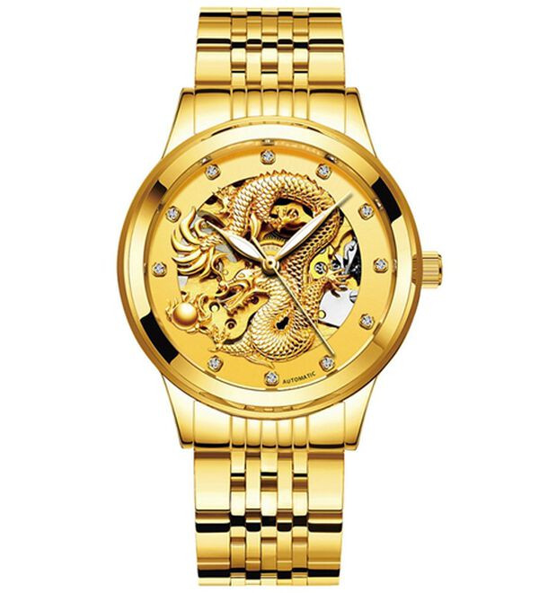 「自動巻昇龍スケルトンウォッチ（メンズ腕時計）」｜1