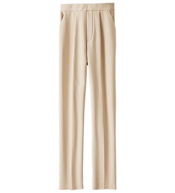 BELLUNA（ベルーナ）の「裏起毛ジョーゼット素材テーパードパンツ（テーパードパンツ）」｜詳細画像