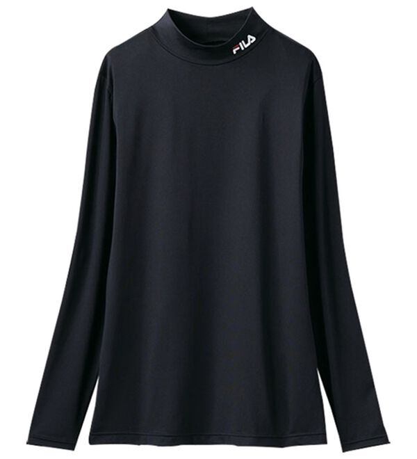 LAVIENNE（ラヴィエンヌ）の「＜ＦＩＬＡ＞ＵＶカットハイネックプルオーバー（カットソー）」｜ブラック