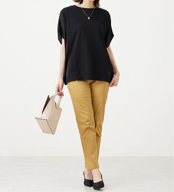 BELLUNA（ベルーナ）の「サイドシャドーストライプ切替チュニック（チュニック）」｜詳細画像