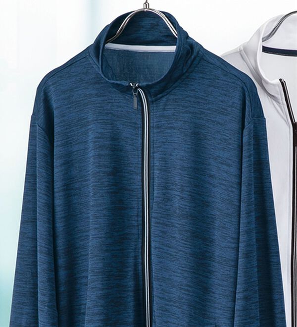 「アクティブスタンドジャケット（メンズパーカー）」｜ネイビー