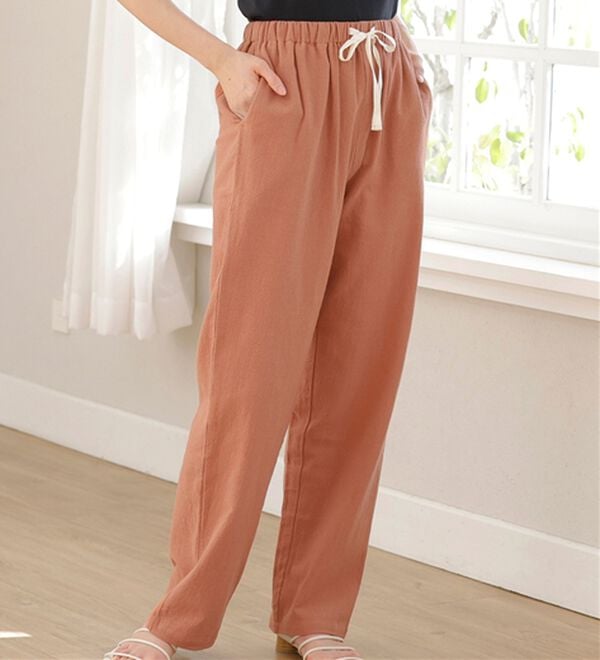 LAVIENNE（ラヴィエンヌ）の「新・毎日らくちんパンツ（フルレングスパンツ）」｜テラコッタ