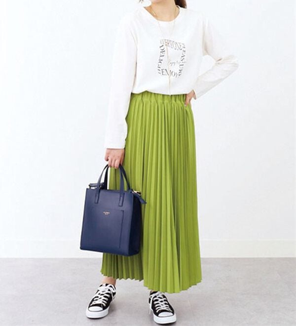 BELLUNA（ベルーナ）の「洗っても形が崩れにくい！プリーツスカート（ロングスカート）」｜詳細画像