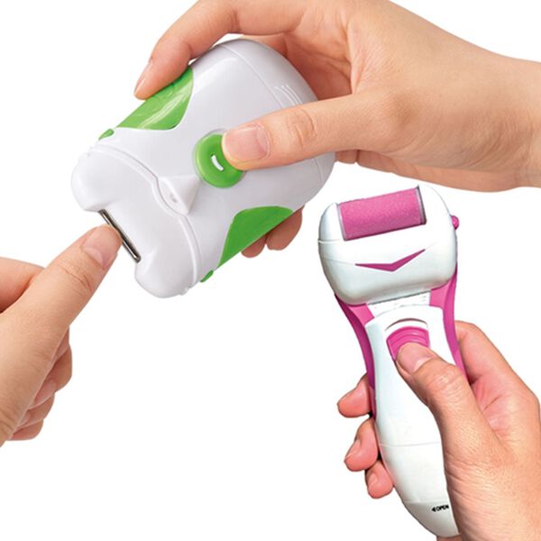 「ＬＥＤ電動爪切り＆電動角質削りセット（その他美容・健康機器）」｜1