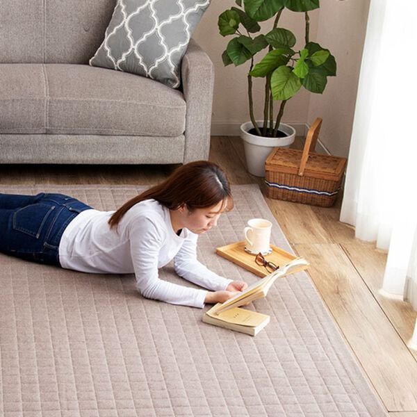 「さらさらコットンキルトラグ（ラグ）」｜詳細画像