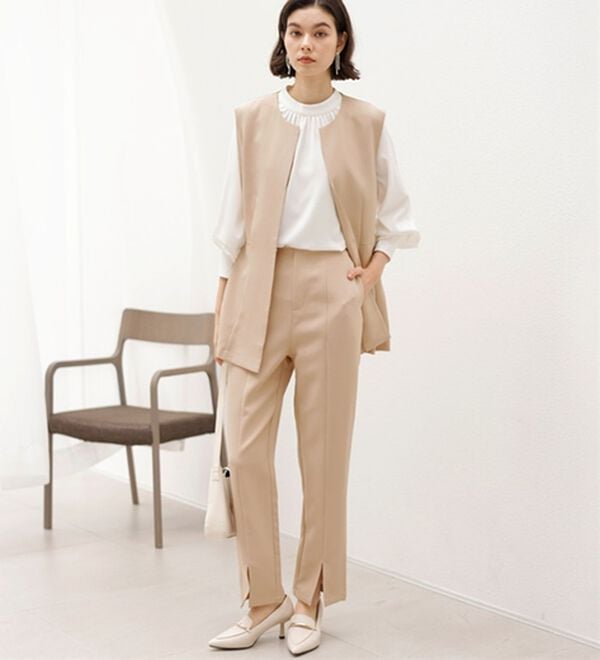 GeeRA（ジーラ）の「【入卒式/セレモニー】ペプラムベストセットアップスーツ（パンツスーツ）」｜詳細画像