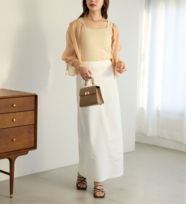 Viola e Viola（ヴィオラ エ ヴィオラ）の「保冷剤ポケット付スクエアタンクトップ（タンクトップ・キャミソール）」｜詳細画像