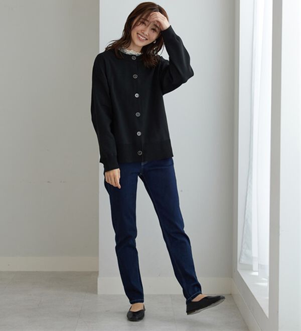 BELLUNA（ベルーナ）の「《快適Ｌａｂ．》洗える！軽い！配色使いニットカーディガン（ニットカーディガン）」｜詳細画像