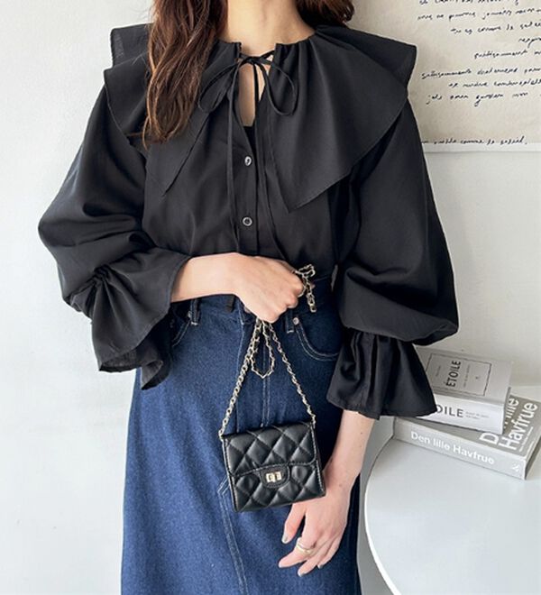 GeeRA（ジーラ）の「ビッグフリルカラーブラウス（ブラウス）」｜詳細画像