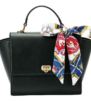 RANAN（ラナン）の「スカーフ付き２ＷＡＹミニハンドバッグ（その他バッグ）」｜ブラック