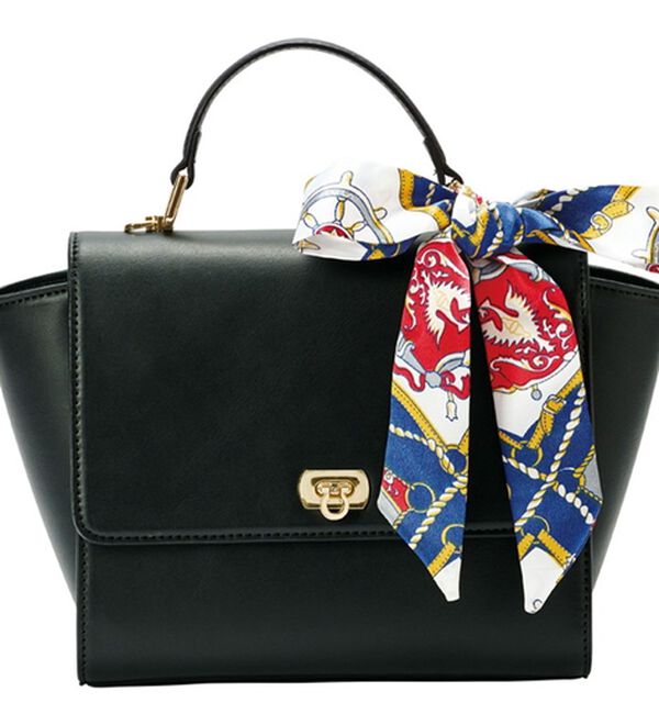 RANAN（ラナン）の「スカーフ付き２ＷＡＹミニハンドバッグ（その他バッグ）」｜ブラック