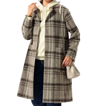ルフラン（ルフラン）の「ウール入り　ビッグチェックコート（ロングコート）」
