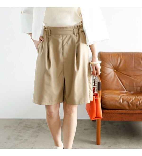 GeeRA（ジーラ）の「ハイウエストハーフパンツ（その他パンツ）」｜詳細画像