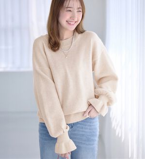 alotta（アロッタ）の「洗える！ふんわりタッチキャンディースリーブゆるニット（ニット・セーター）」｜アイボリー