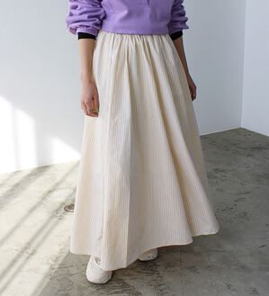 GeeRA（ジーラ）の「ギンガムチェックフレアスカート（ロングスカート）」｜詳細画像