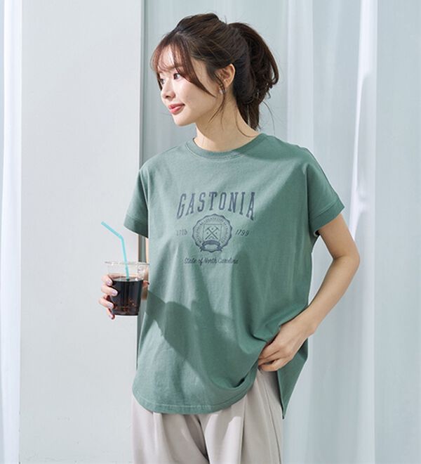 BELLUNA（ベルーナ）の「ひんやリッチコットン大人のゆったりドルマンＴシャツ（カットソー）」｜詳細画像
