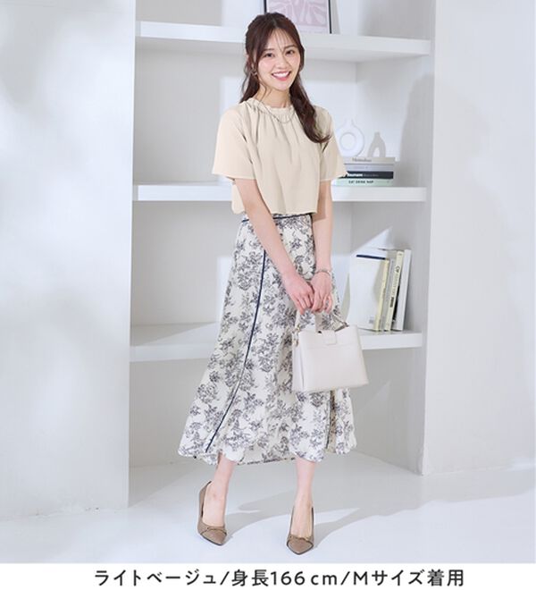 alotta（アロッタ）の「インコーデもすっきり決まる！前後２ＷＡＹケープ風ブラウス（ブラウス）」｜詳細画像