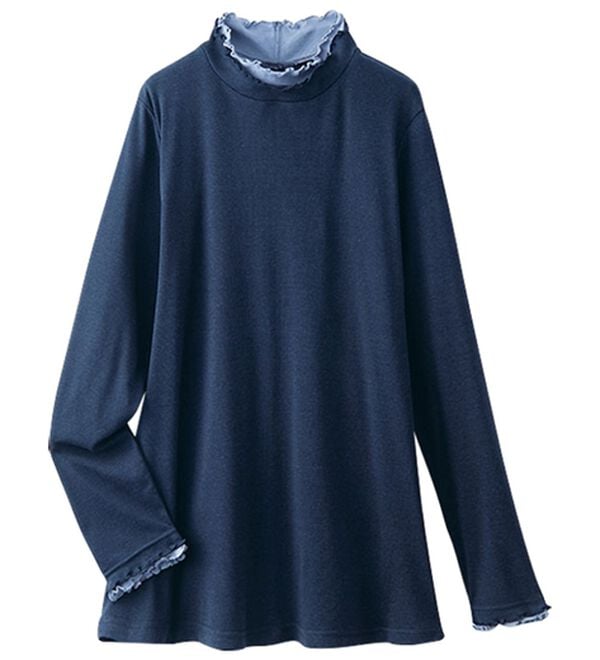 BELLUNA（ベルーナ）の「重ね着風フリル衿プルオーバー（カットソー）」｜詳細画像