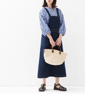 Viola e Viola（ヴィオラ エ ヴィオラ）の「多ボタンバルーン袖ゆるブラウス（ブラウス）」｜ブルー系