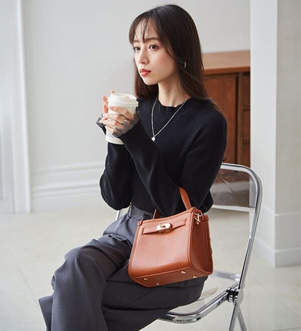 RANAN（ラナン）の「【春色追加】シアーフリル袖ハイネックリブニット（ニット・セーター）」｜詳細画像