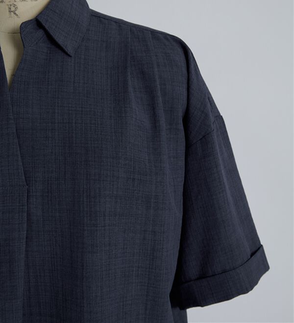 BELLUNA（ベルーナ）の「麻調素材スキッパーブラウス（ブラウス）」｜詳細画像