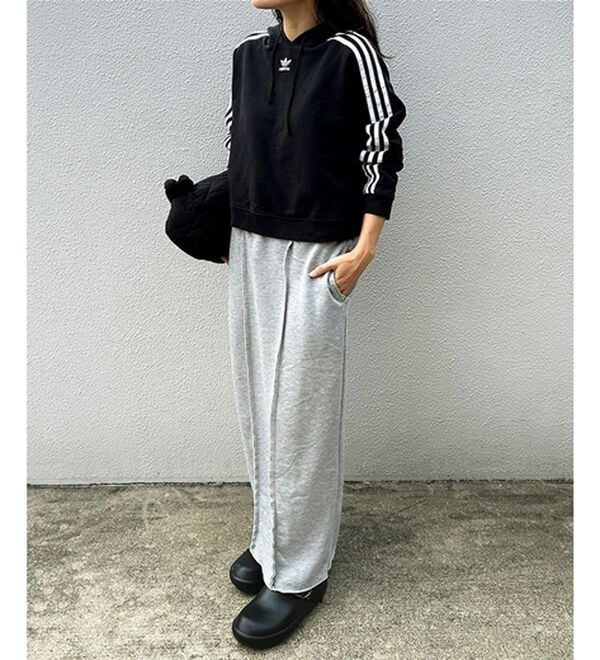 GeeRA（ジーラ）の「すっきり見え！フロントラインスウェットナロースカート（ロングスカート）」｜詳細画像