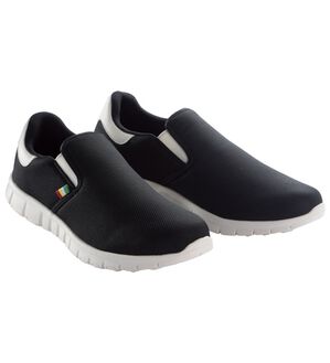 「＜アーノルド　パーマー＞男女兼用　カジュアルスリッポン（メンズスニーカー）」｜ブラック