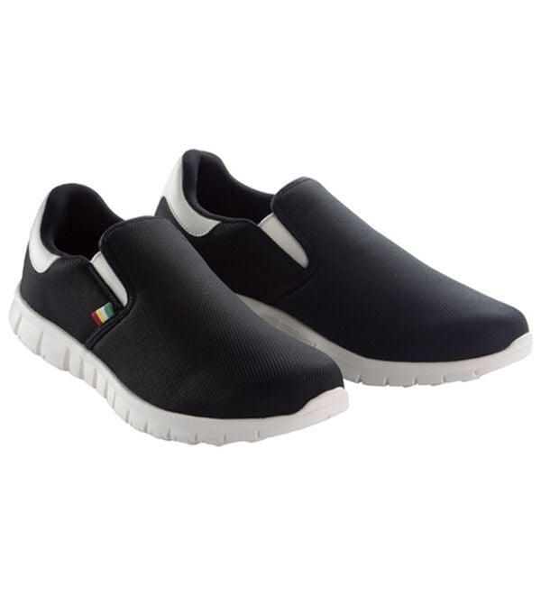 「＜アーノルド　パーマー＞男女兼用　カジュアルスリッポン（メンズスニーカー）」｜ブラック