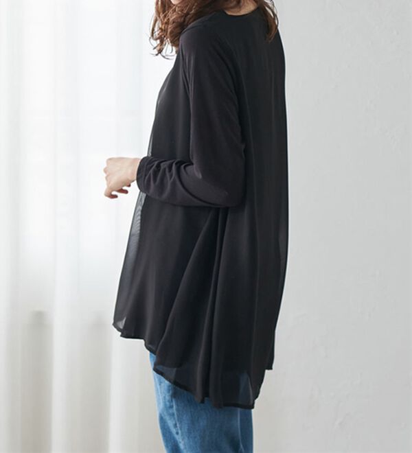 RANAN（ラナン）の「異素材切替フレアーチュニック（チュニック）」｜詳細画像