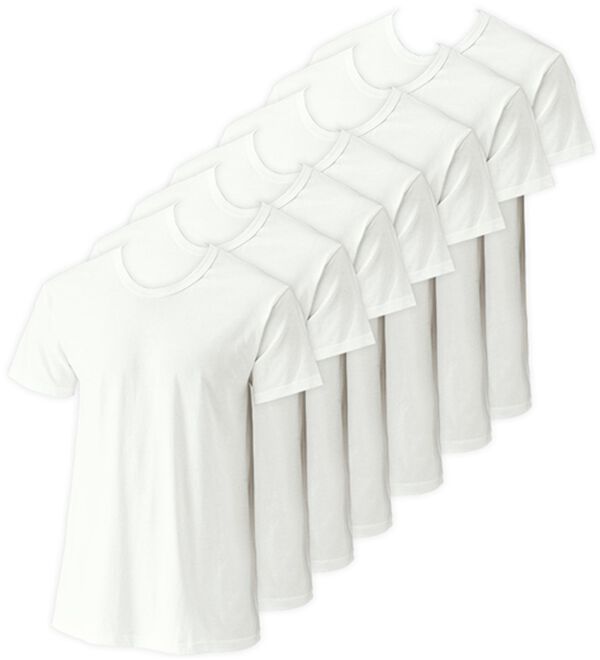 「【７枚組】＜コムルヴァン・オム＞高品質なサスティナブル綿１００％インナー（メンズ肌着・インナーウェア）」｜ホワイト7枚組 半袖丸首