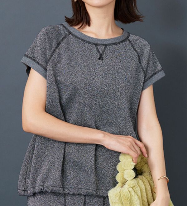 BELLUNA（ベルーナ）の「ラメ入り裏毛素材プルオーバー（カットソー）」｜詳細画像