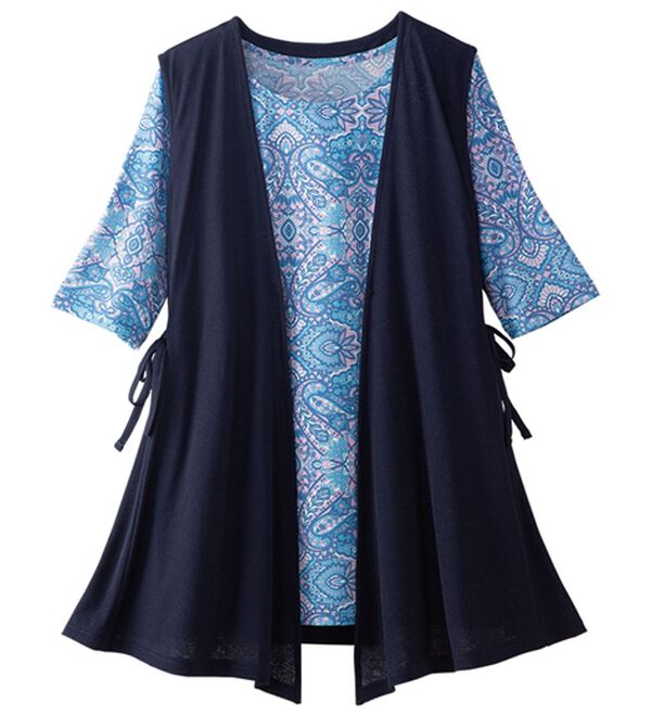 ルフラン（ルフラン）の「【２色組】サラリとお出かけ！ジレアンサンブル（ジレ）」｜詳細画像