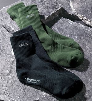 「【２色組】＜ＡＶＩＲＥＸ＞コーデュラ使用ゴム跡つきにくいタフネスソックス（メンズ靴下・タイツ）」｜詳細画像