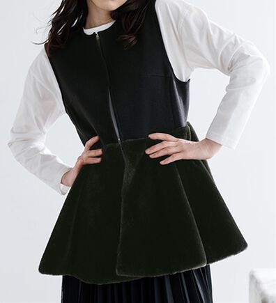 RANAN（ラナン）の「ペプラムファー切替ジレ（ジレ）」