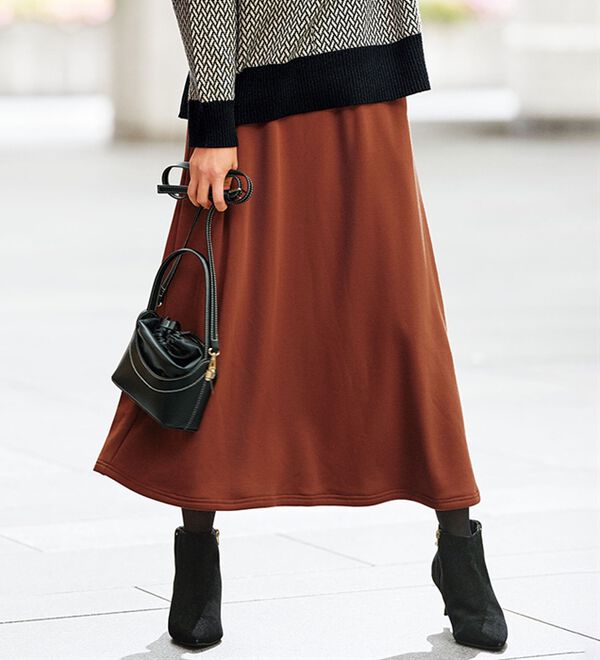 BELLUNA（ベルーナ）の「あったか裏ファー素材ロング丈スカート（ロングスカート）」｜詳細画像