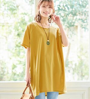 Viola e Viola（ヴィオラ エ ヴィオラ）の「【５つの機能付】ゆるコクーンチュニック（チュニック）」｜マスタード