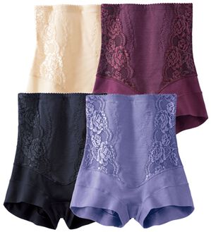 LAVIENNE（ラヴィエンヌ）の「【４色組】綿９５％くびれを作るお腹引き締めガードル（ガードル）」｜4色組