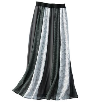 BELLUNA（ベルーナ）の「《普通のスカートじゃ満足できない！》異素材切替デザインスカート（ロングスカート）」｜詳細画像