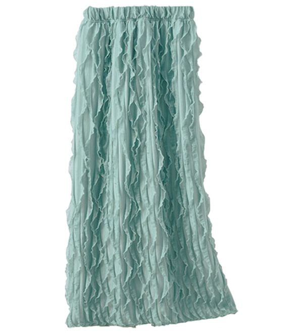 BELLUNA（ベルーナ）の「チュニックの下にはくストライプフリルスカート（ロングスカート）」｜詳細画像