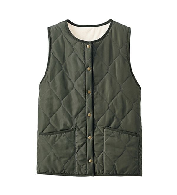 BELLUNA（ベルーナ）の「【洗える！】裏ファー素材中わたキルトベスト（ベスト）」｜詳細画像