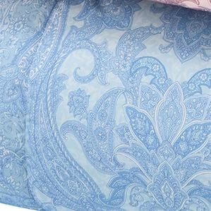 「洗えるホワイトダックダウン羽毛肌布団（掛布団）」｜ブルー