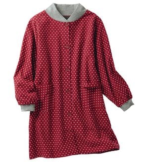 LAVIENNE（ラヴィエンヌ）の「刺し子風柄前開きあったかかっぽうチュニック（パジャマ・ルームウェア）」｜詳細画像