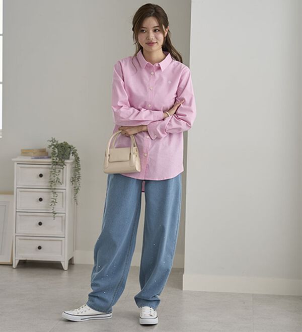 BELLUNA（ベルーナ）の「【ＰＯＬＯ　ＢＣＳ】オックス素材刺しゅうシャツ（シャツ）」｜詳細画像