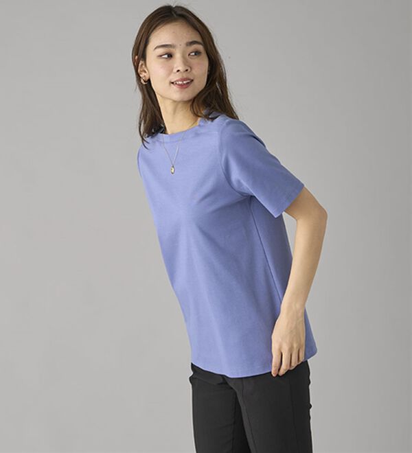 BELLUNA（ベルーナ）の「艶やか綿１００％シンプルプルオーバー（カットソー）」｜詳細画像