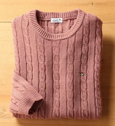 「＜アーノルド　パーマー＞ワンポイントケーブルニット（メンズニット・セーター）」