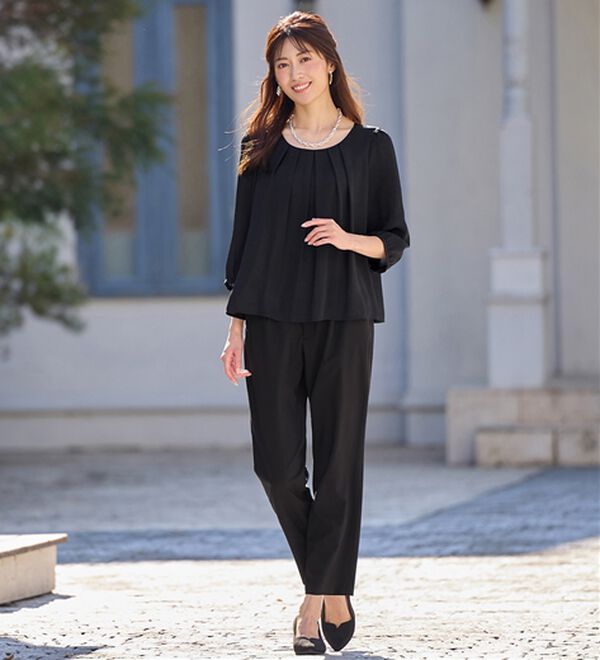 alotta（アロッタ）の「【４点セット】入学式卒業式に！ママに嬉しい洗えるパンツスーツ＜７号～２３号＞（パンツスーツ）」｜詳細画像