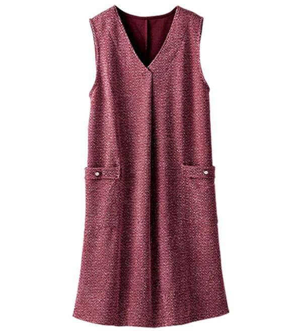 BELLUNA（ベルーナ）の「ツイード調タック使いジャンパースカート（チュニックワンピース）」｜詳細画像